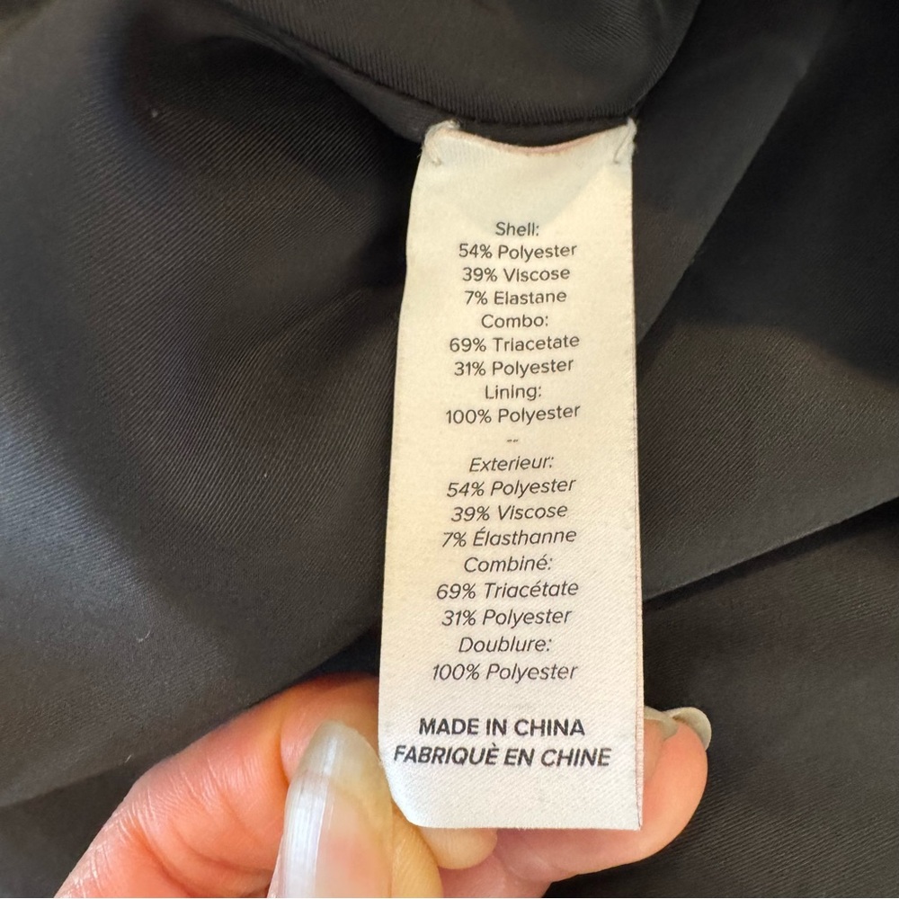 Cinq a Sept Orion Faux-Wrap Mini Dress Women’s 6 Black Sleeveless V-Neck Stretch - Picture 12 of 16